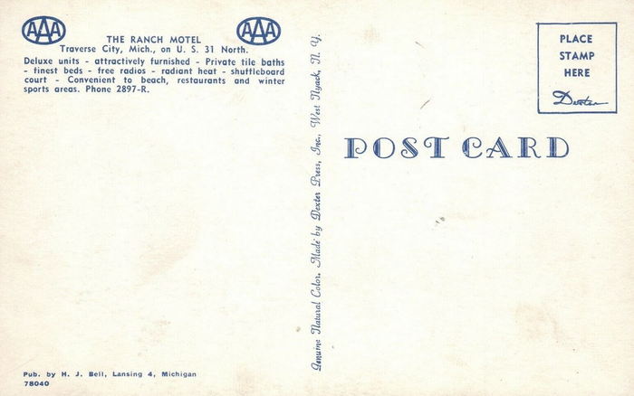 The Ranch Motel - Vintage Postcard (newer photo)